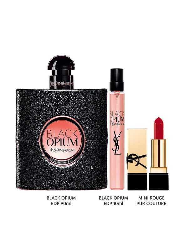 Cofre Black Opium 90 ml + 10 ml + Mini Rouge Pur Couture labial